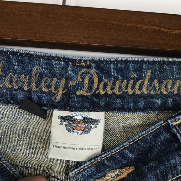 Harley Davidson Bootcut Jeans Blue Size 6 - Picture 5 of 10